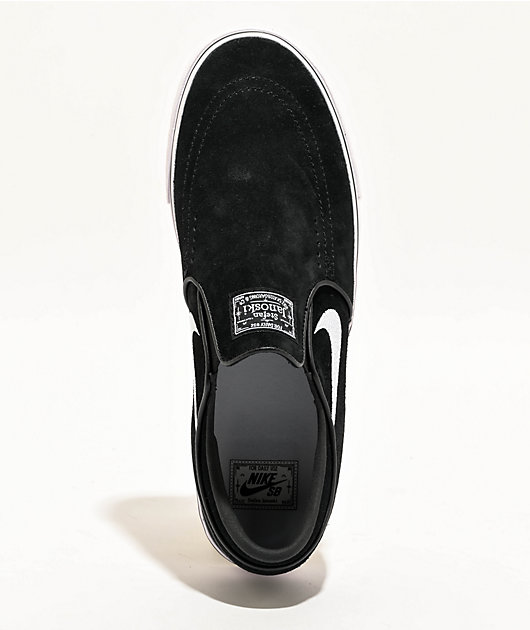 Janoski slip on black white best sale